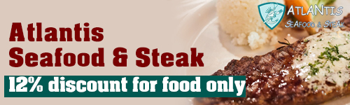 Atlantis Seafood & Steak Restaurant 12% discount for food only